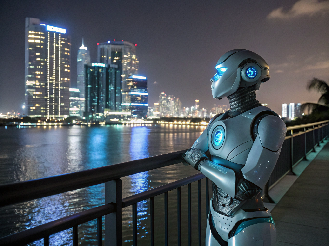 Robot on a beach exploring customer experience and travel