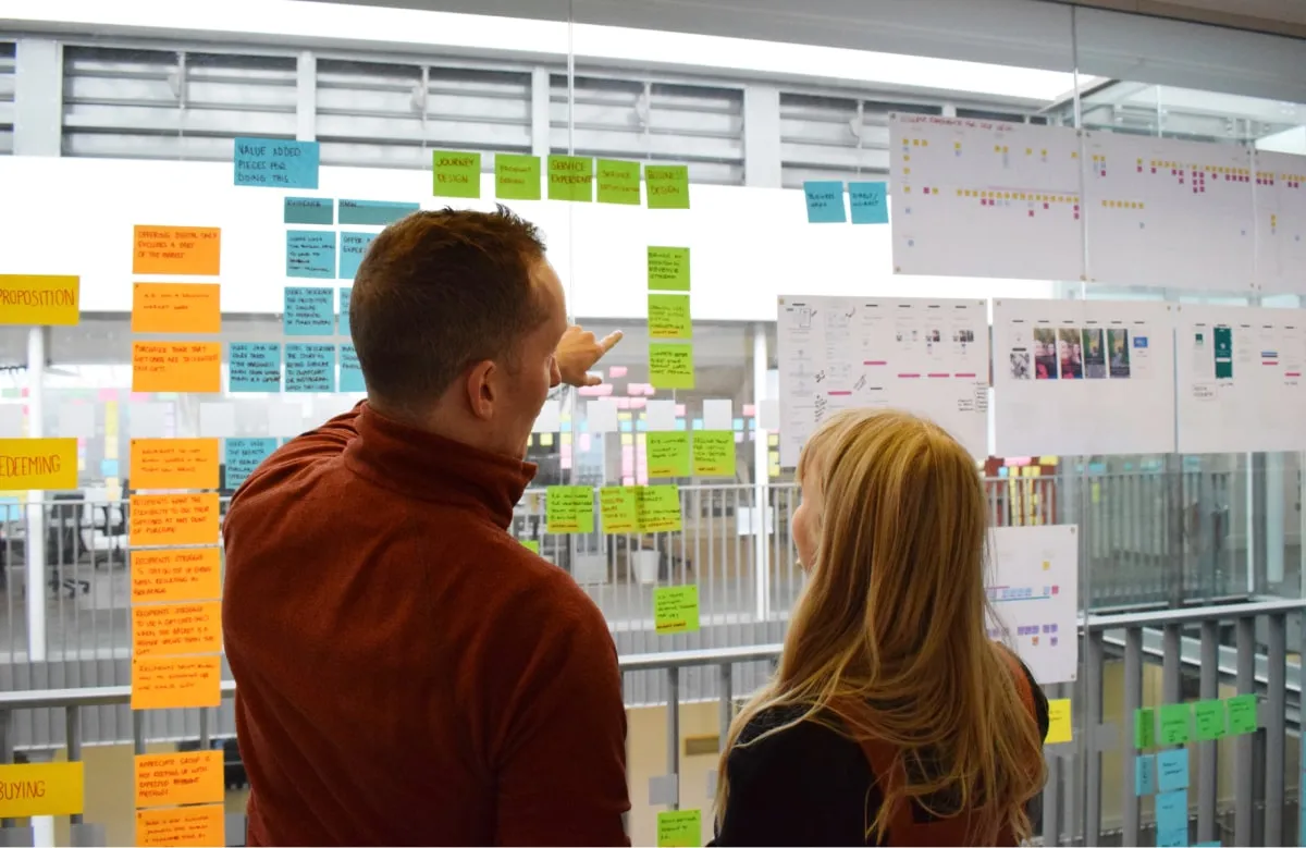 Designers mapping brand typography and visual system in the Manchester studio
